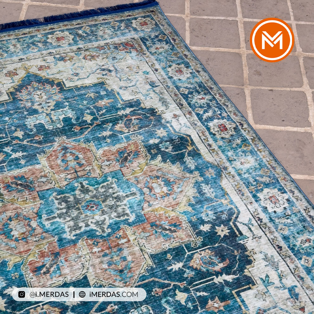 فرش کهنه نما کد N00021 زمینه تمام رنگ